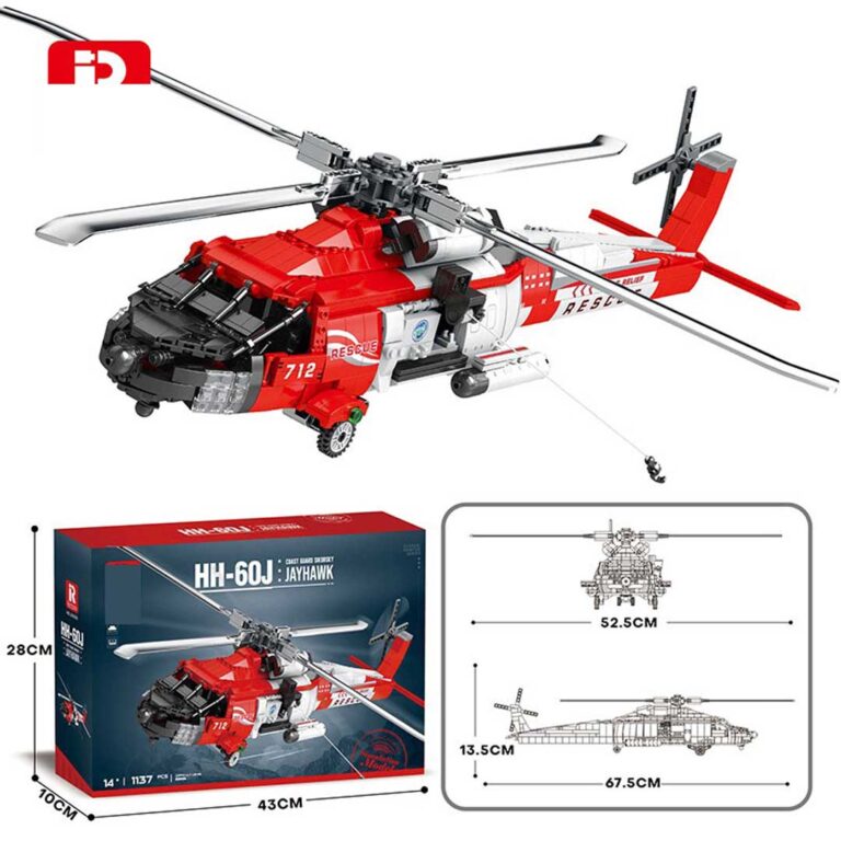 Zestaw Klocków konstrukcyjnych Helikopter HH-60J 1137el.