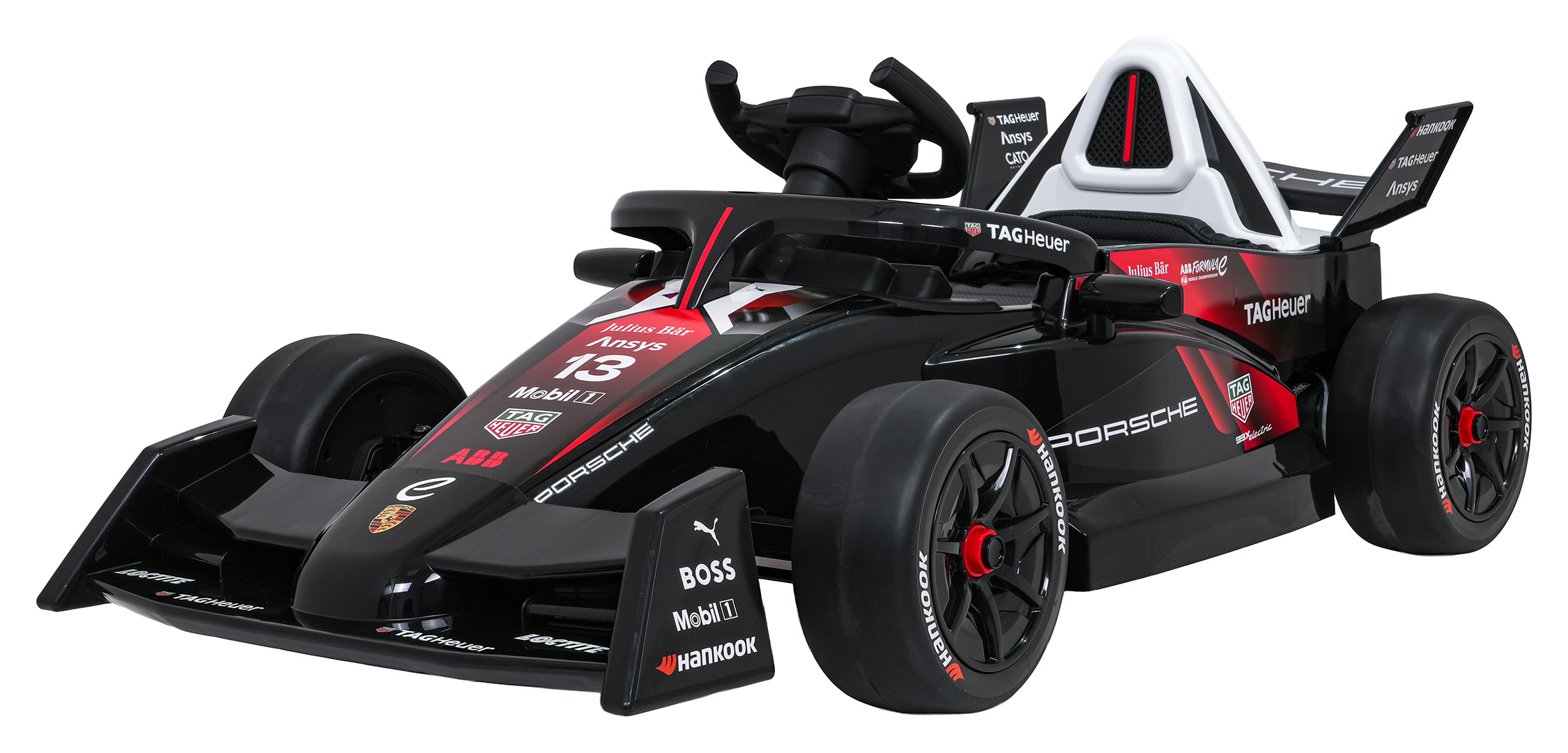 Elektryczny bolid dziecięcy Porsche Formula E 12V, czerwony, z pilotem 2,4 GHz