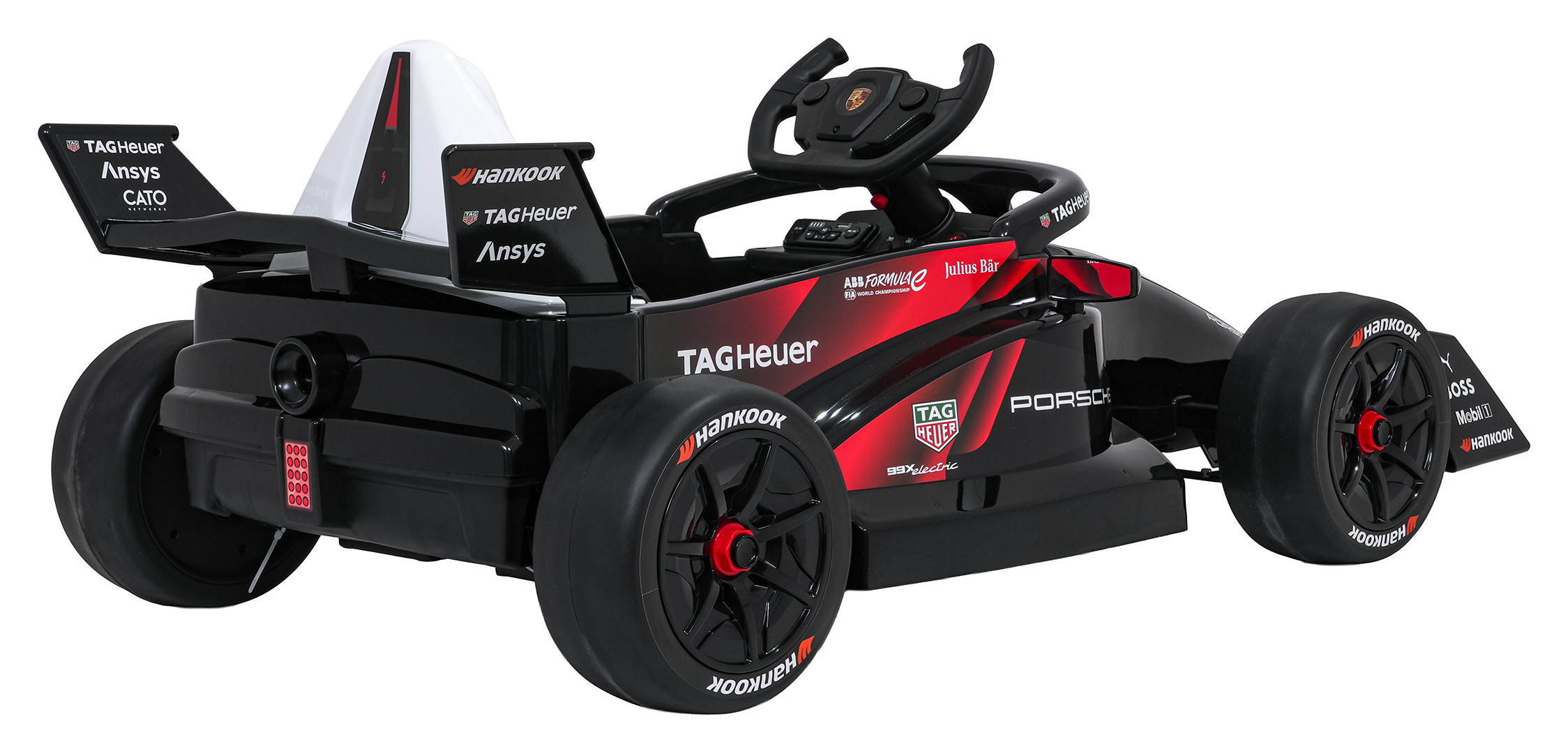 Elektryczny bolid dziecięcy Porsche Formula E 12V, czerwony, z pilotem 2,4 GHz – zdjęcie 8