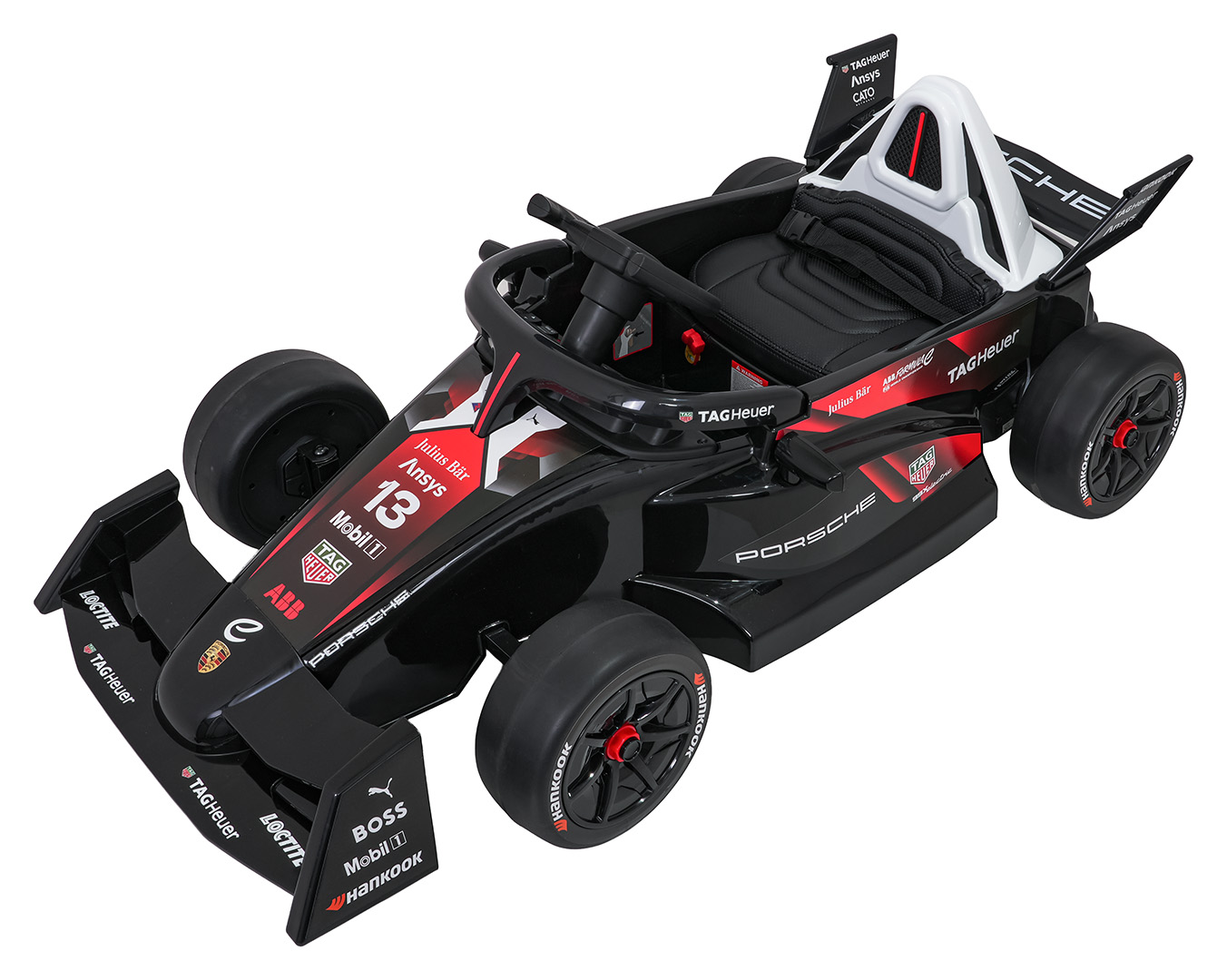 Elektryczny bolid dziecięcy Porsche Formula E 12V, czerwony, z pilotem 2,4 GHz – zdjęcie 15