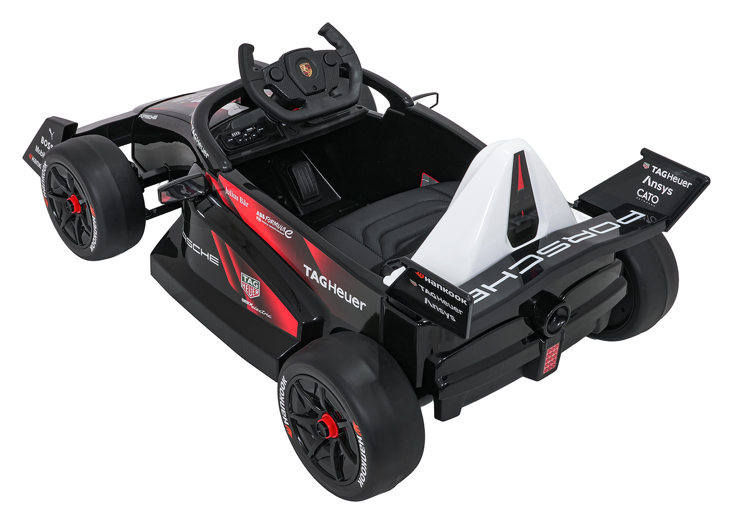 Elektryczny bolid dziecięcy Porsche Formula E 12V, czerwony, z pilotem 2,4 GHz – zdjęcie 16