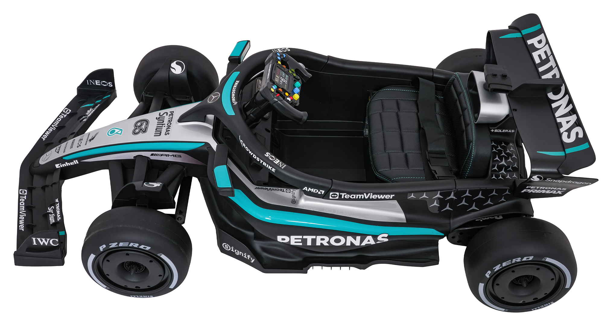 Elektryczny bolid dla dzieci AMG Petronas F1, czarny, 12 V, z pilotem 2,4 GHz – zdjęcie 7