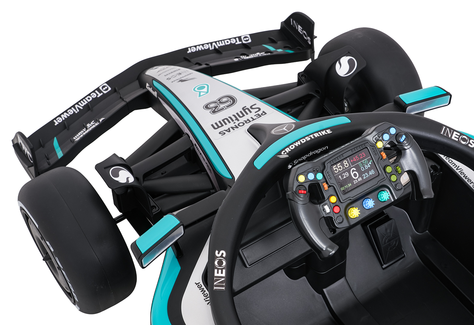 Elektryczny bolid dla dzieci AMG Petronas F1, czarny, 12 V, z pilotem 2,4 GHz – zdjęcie 16